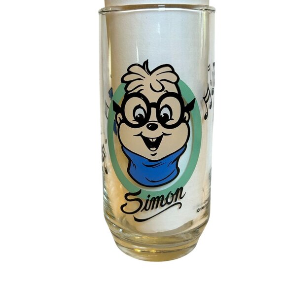 Vintage 1985 The Chipmunks Simon Drinking Character Glass - Picture 1 of 10